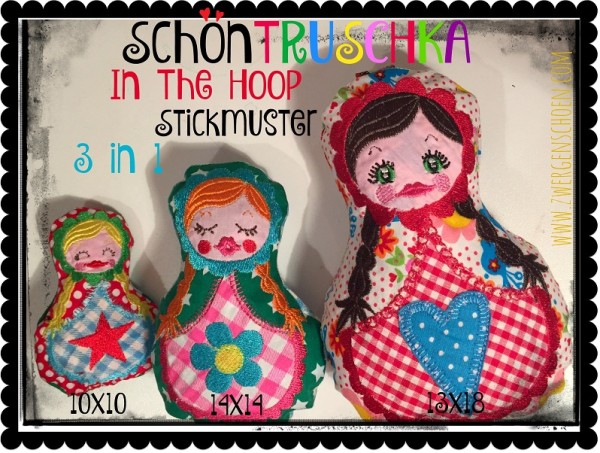 ♥SchönTRUSCHKA♥ 3in1 STICKMUSTER 10x10 14x14 13x18 IN THE HOOP