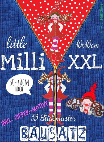 ♥little MILLI XXL Bausatz♥ Stickmuster 10x10cm