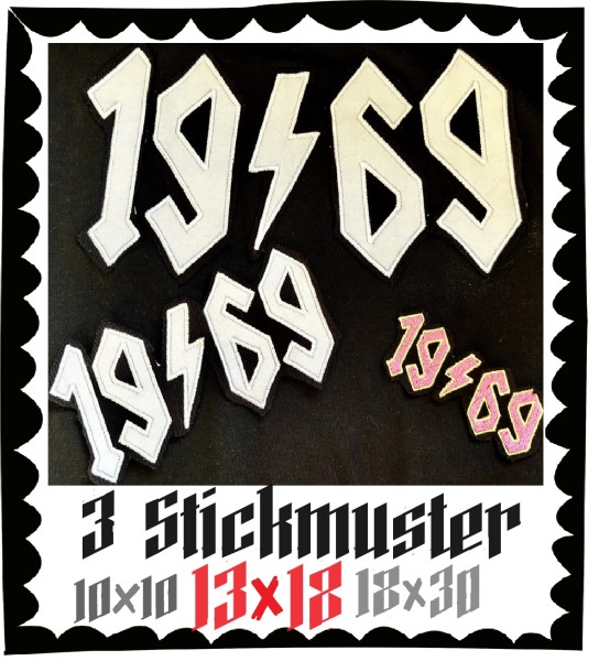 ♥1969♥ Stickmuster 1€-SPARbie Geburtstag BIRTHDAY Party 10x10 13x8 18x30cm