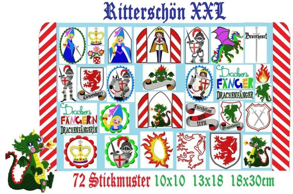 ♥RITTERSCHÖN XXL♥ Stickmuster-SET SPEZIAL