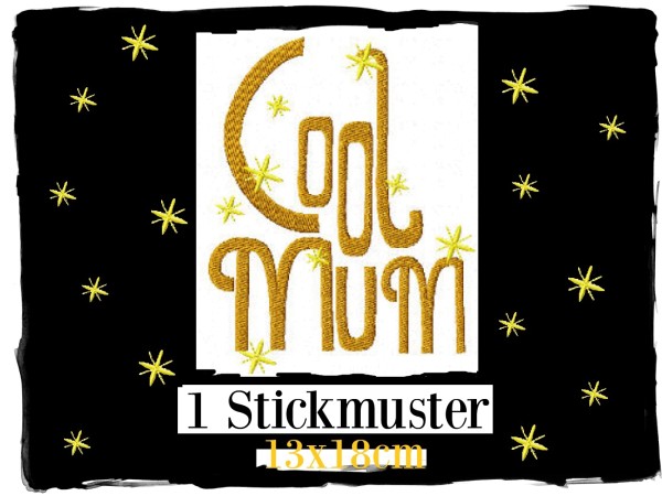 ♥COOL MUM♥ Stickmuster 1€-SPARbie 13x18cm