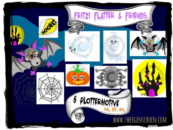 ♥FRITZI FLATTER&Friends♥ PLOTTERDATEI Halloween-SPEZIAL-PREIS