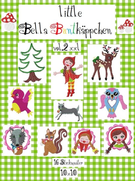 ♥little BELLA BUNTKÄPPCHEN vol.2♥ XXL-Jubel-Stickdat