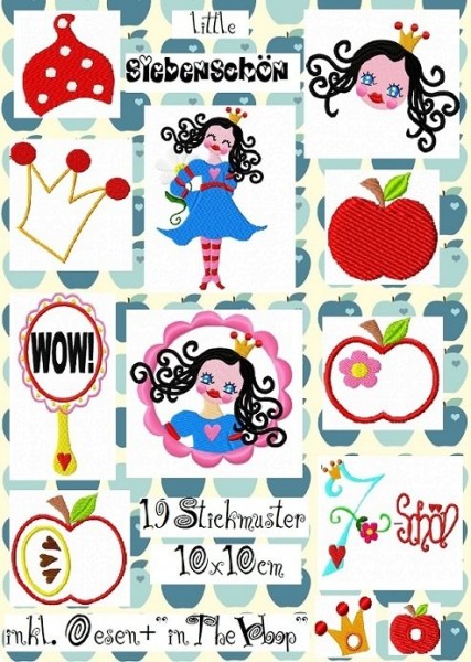 ♥little SIEBENSCHÖN♥ XXL Stickmuster-SET 10x10cm