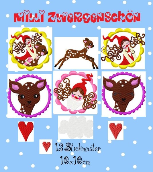 ♥MILLI ZWERGENSCHÖN♥ little HIMMELSSTÜRMERIN Stickmuster