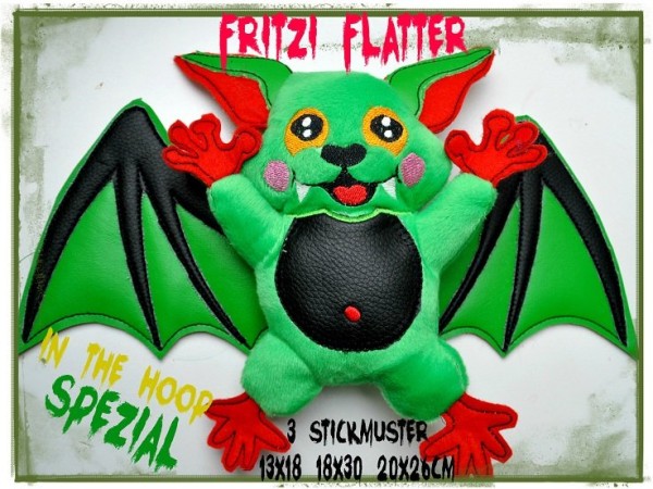 ♥FRITZI FLATTER♥ Batmouse ITH Spezial 13x18 18x30 20x26