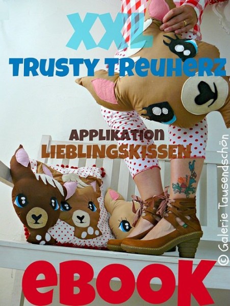 ♥TRUSTY TreuHERZ♥ eBOOK Nähanleitung XXL-Kissen