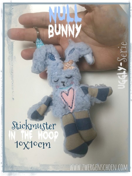 ♥NULL Bunny♥ Stickmuster ITH 10x10cm UGGLY SERIE