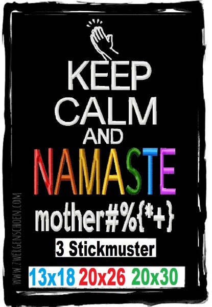 ♥KEEP CALM MotherFCKER♥ Stickmuster 13x18 20x26 20x30cm 1€-SPARbie