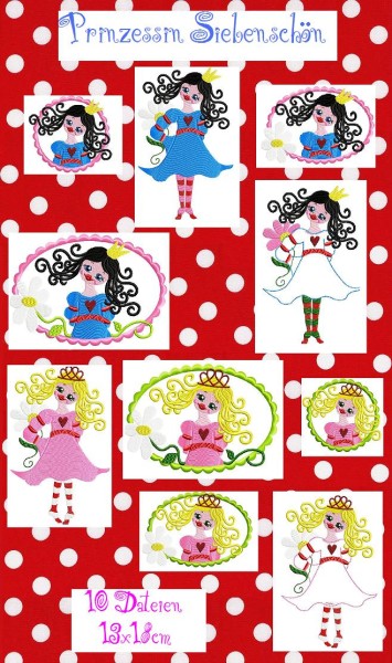 ♥PRINZESSIN SIEBENSCHÖN♥ Stickmuster SCHNEEWITTCHEN 13x18