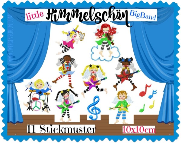 ♥HIMMELSCHÖN BigBand♥ Stickmuster 10x10cm SCHUTZENGEL