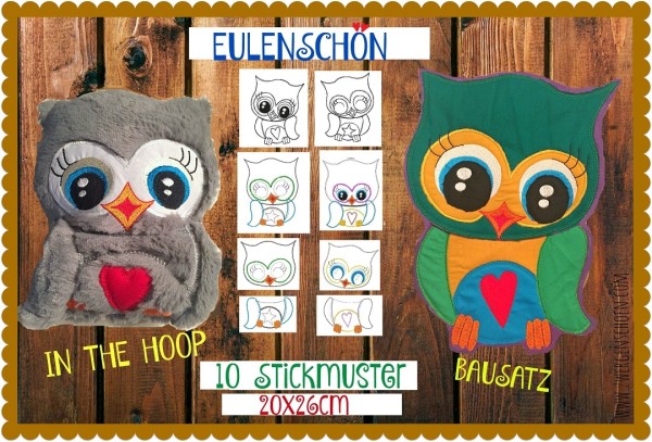 ♥EULENSCHoeN♥ 20x26cm inkl. BAUSATZ und ITH