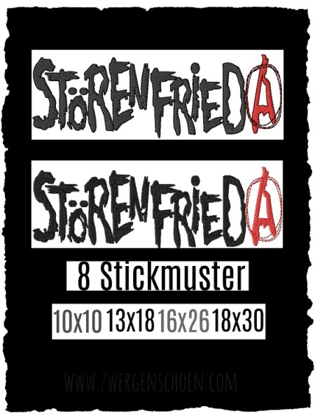 ♥STÖRENfrieda♥ Stickmuster 10x10 13x18 16x26 18x30cm