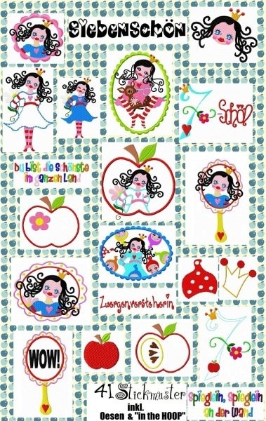 ♥SIEBENSCHÖN♥ XXL-Fairy-Stickmuster-Set 10x10 13x18cm