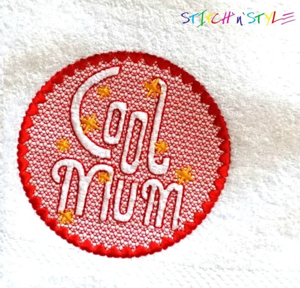 ♥COOL MUM Embossed♥ 1€-SPARbie STICKMUSTER 13x13 16x16 18x18cm